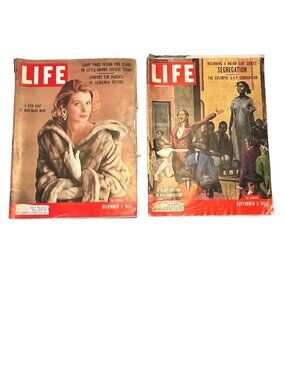 Vintage 1950s Magazine Slavery Feature Eisenhower Adlai Political Issue Mid Cent